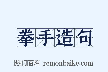 拳手造句是什么意思的图片